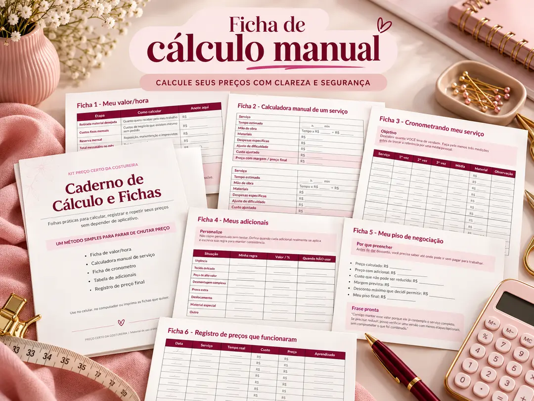 Ficha de cálculo manual de preços